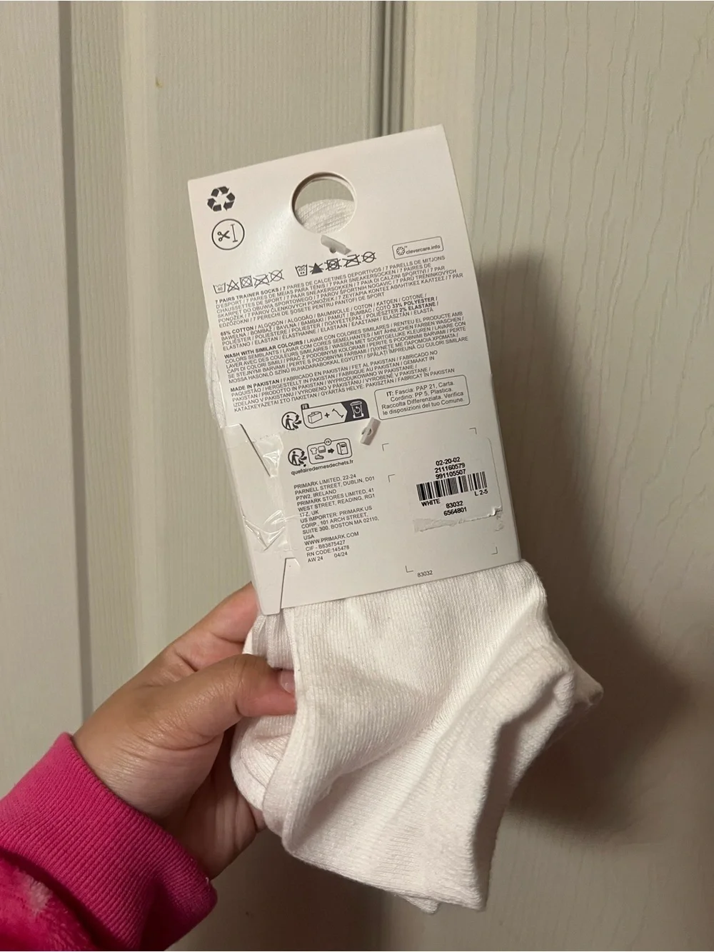 Primark White Trainer Socks - 7 Pairs